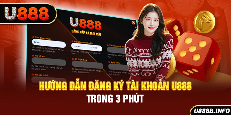 Hướng dẫn đăng ký tài khoản U888 trong 3 phút